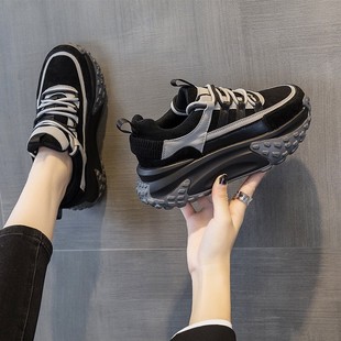 百搭休闲防滑 ins潮超火炸街老爹鞋 厚底增高阿甘鞋 女2025秋冬爆款