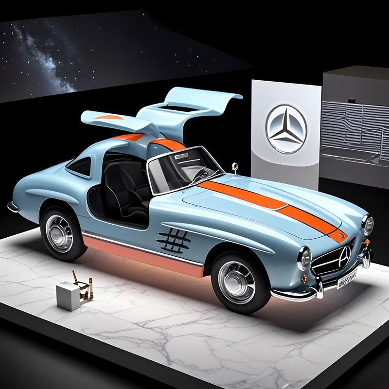 合金奔驰玩具车回力车惯性小汽车