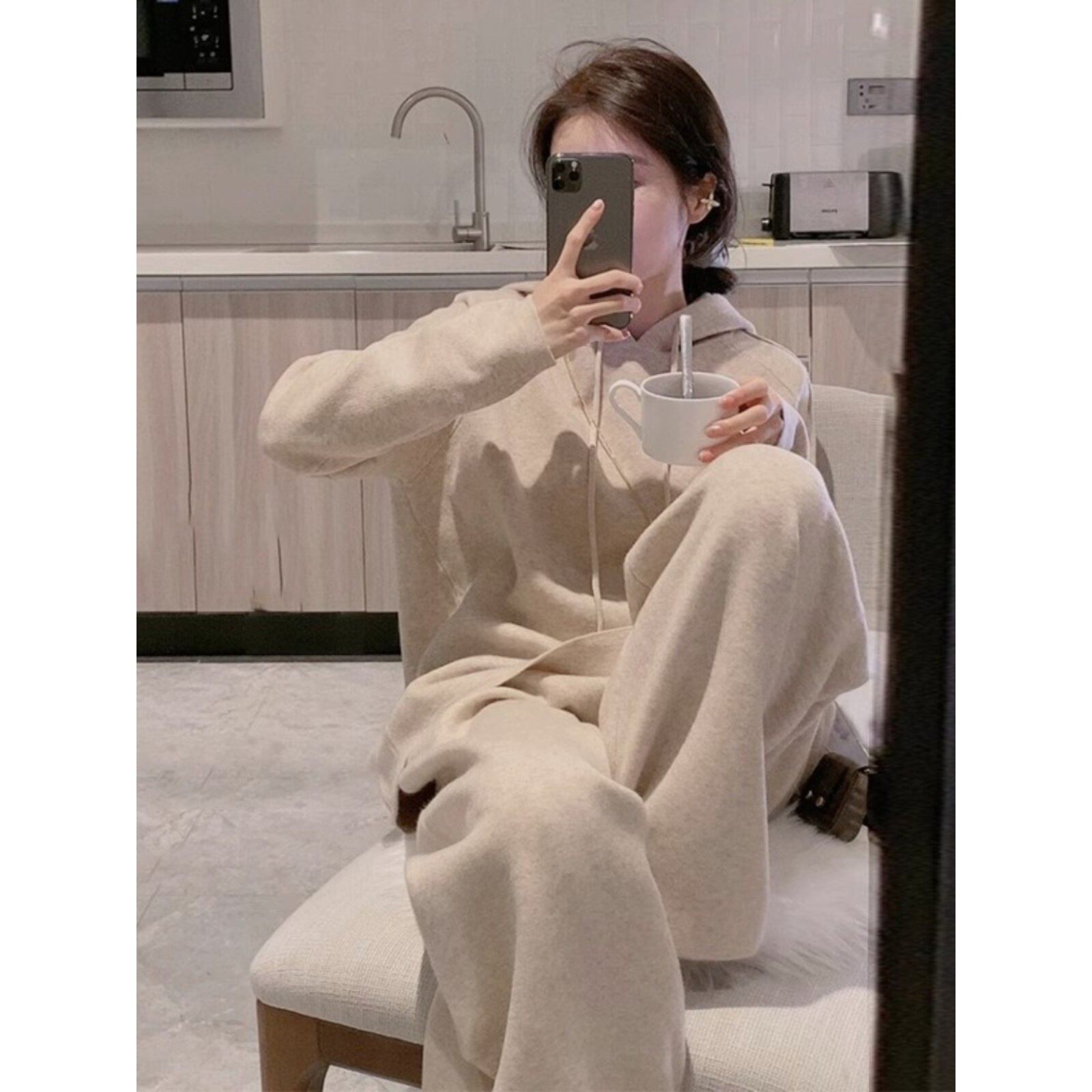 欧洲站秋季2024新款女装时尚休闲小个子套装针织阔腿裤两件套洋气,女装/女士精品,时尚套装,淘宝优惠券,粉丝福利购,淘宝优惠卷