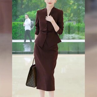 欧洲站2025秋季新款气质名媛针织上衣半身裙子大气轻熟法式套装裙