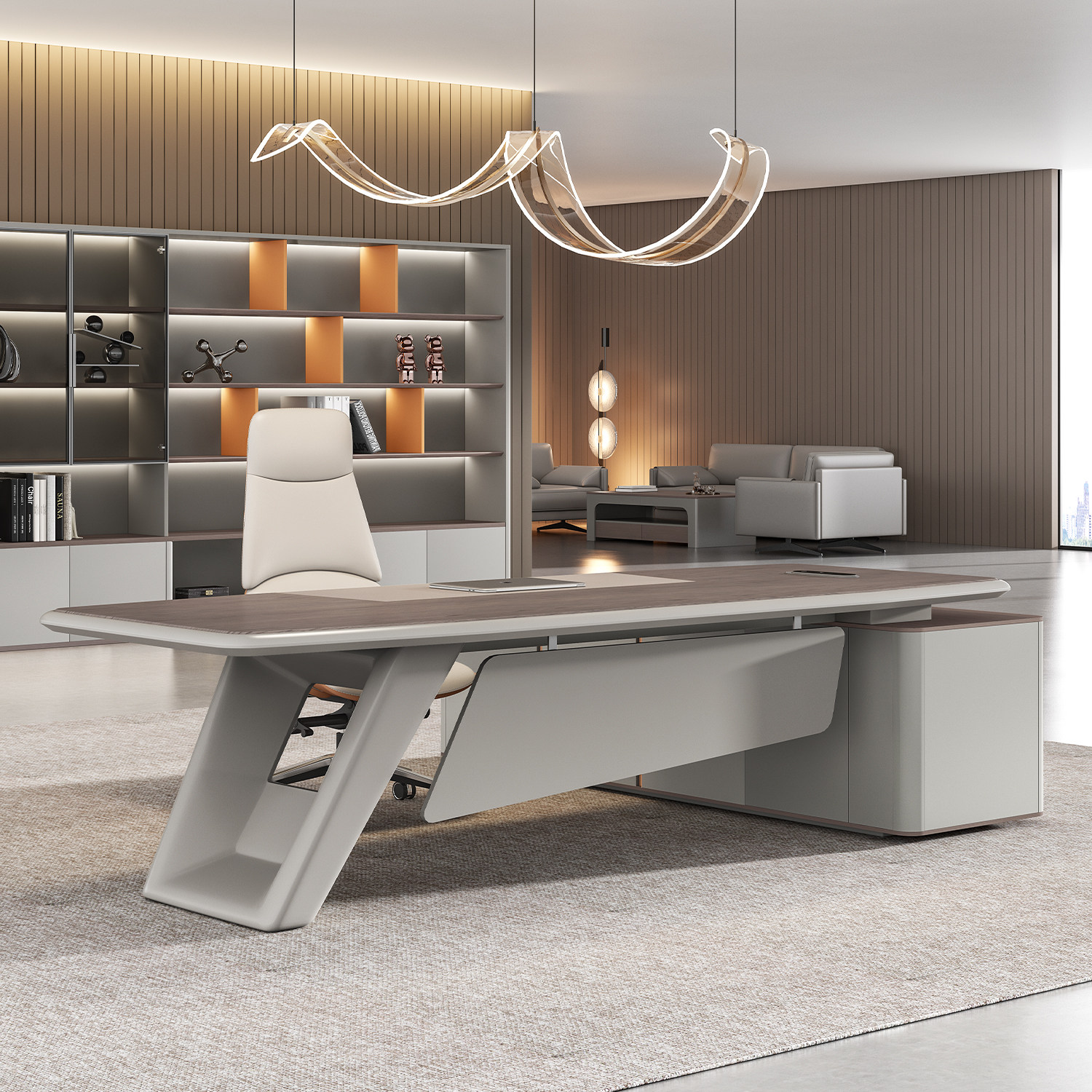 首本轻奢老板桌大班台