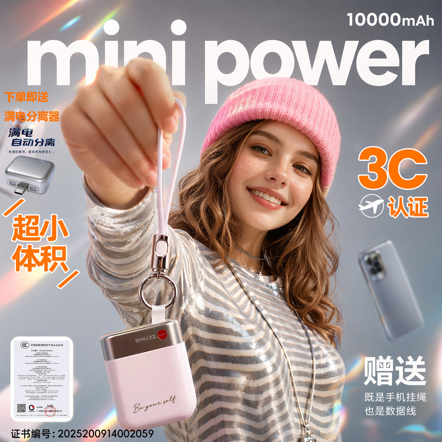 【2026新款3C认证充电宝可上飞机】Rindu述己便携迷你快充移动电源适用华为Mate苹果17小米手机礼品女生礼物