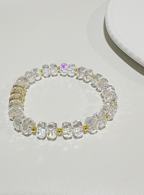 透明冰晶珠手链女透明彩色手串轻奢精致时尚简约饰品高级感ins风