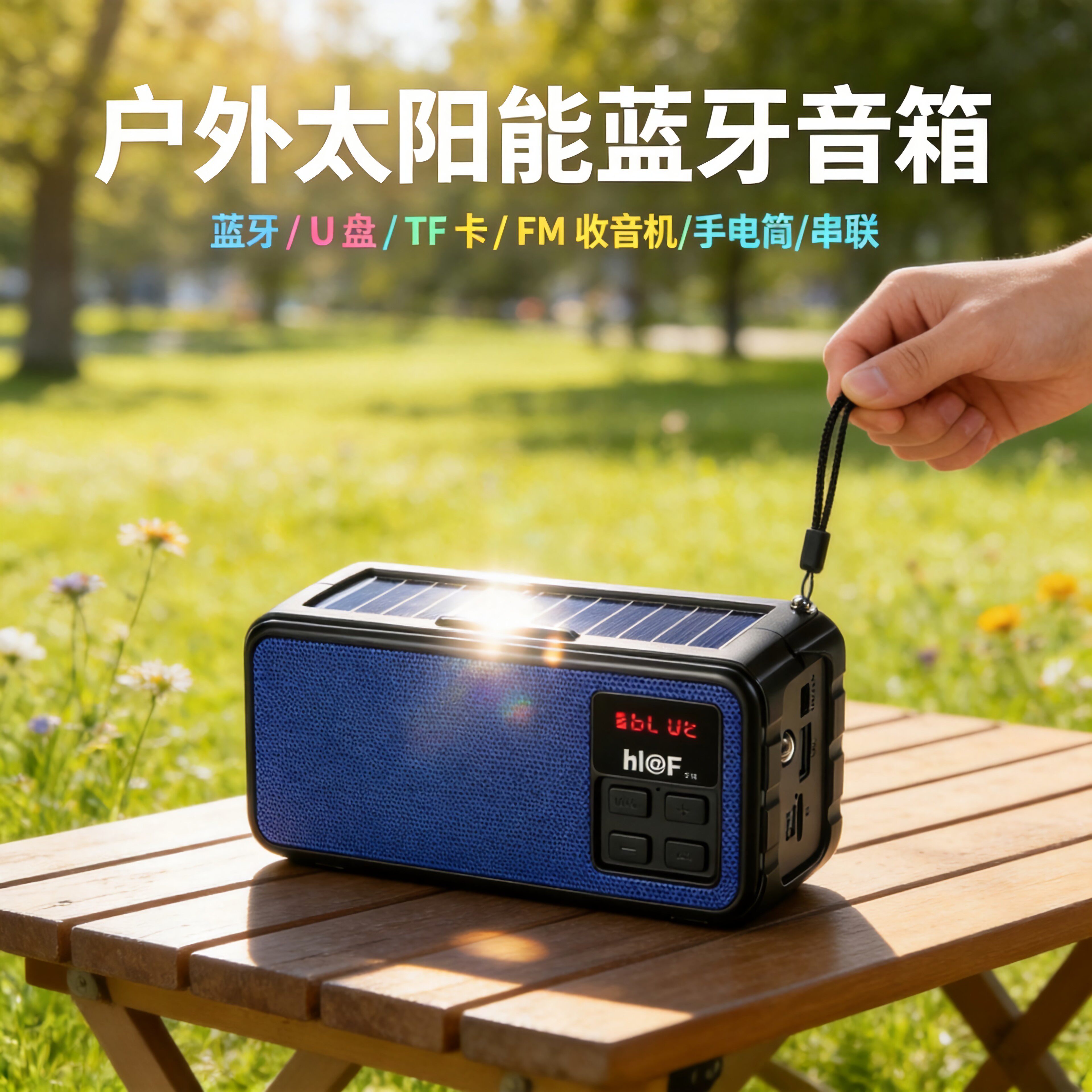 太阳能收音机蓝牙音箱低音炮