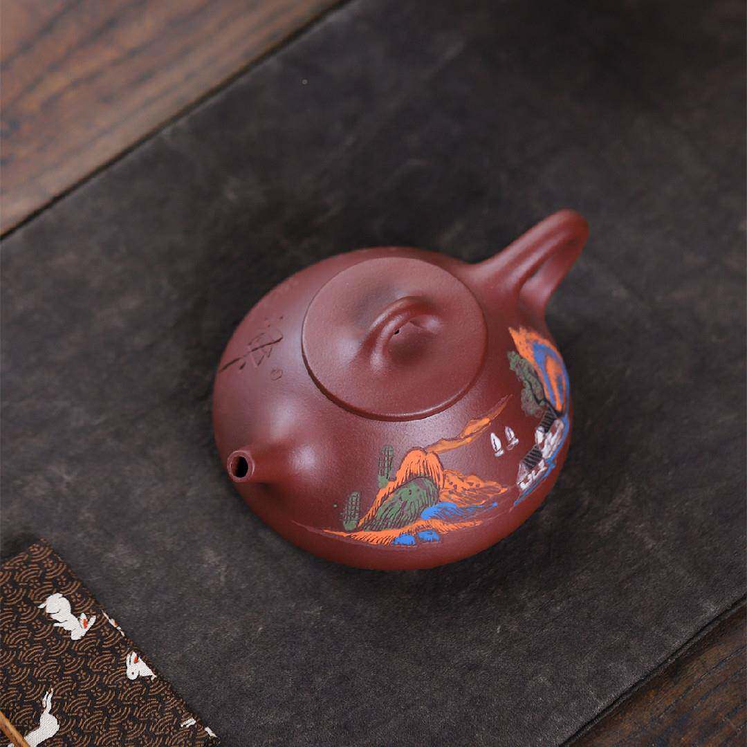 泥绘瓢宜兴899典紫砂壶原矿石紫名家手制经实泥用茶器产地直销零