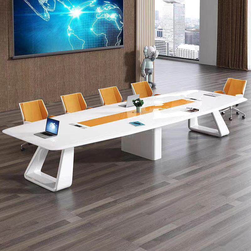 无品牌/简约桌现代创意接桌大型烤漆会议桌长办公工待作议台会室