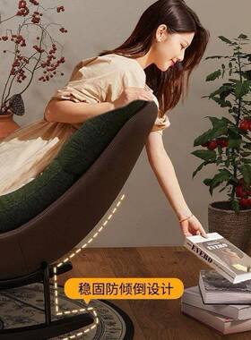 摇椅懒人人大沙发阳台家用单休闲客椅厅摇摇轻人奢LJG设计师躺椅