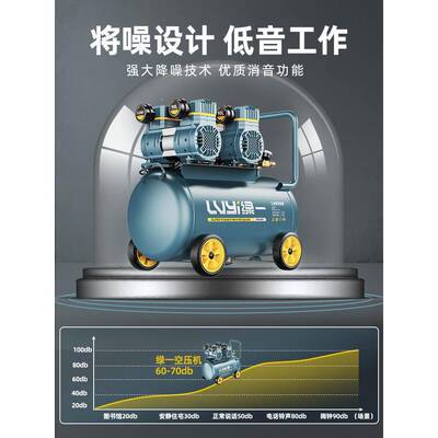 无2油空压小机静音气泵工业IAC级空气压缩机气型20V便携木工高压