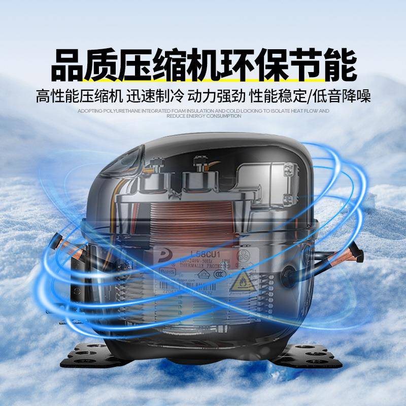 雪糕柜冰淇淋弧面玻璃门冷柜冰柜超市冷藏冷冻商用卧式保鲜展示柜
