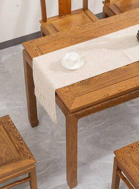 ?家具A01158鸡翅木桌椅组合实木长方形吃饭餐桌小户型六中简式约