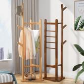 落地衣简YZ 07012不约架楠竹卧室三角立式 挂衣帽架占地置衣架室内