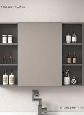 卫太空铝浴17344室镜柜约挂墙式镜子置物简储物壁挂单独柜防生间