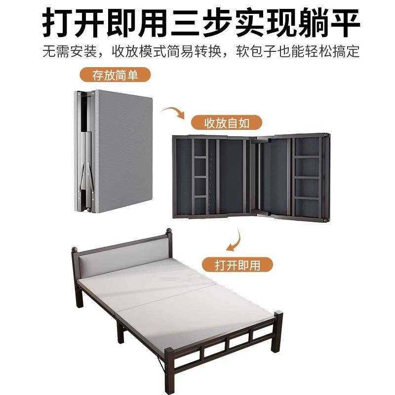 G$L折叠床单人1米2家用简易小床加厚成人午休出租房临时宿舍硬板