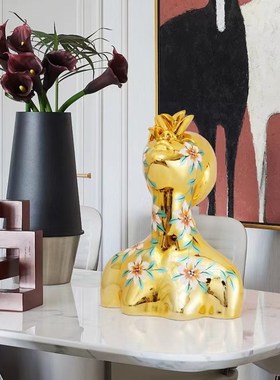 树脂抽象人物雕塑展厅玄客厅关样板间橱窗M彩绘人像花季少女摆件