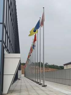 户外不锈钢旗杆锥形室外r落地旗杆特价学校工地酒店广场项目部旗