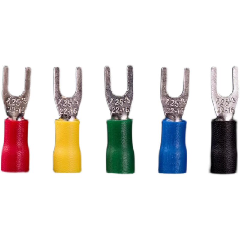 紫铜SV预绝缘圆形冷压接线端头SV1.25 3I.5 5.5叉型接线端子 一包,电子/电工,接线端子,淘宝优惠券,粉丝福利购,淘宝优惠卷