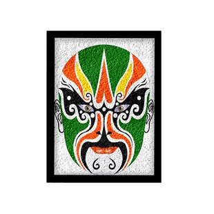 非遗文化DIY手工纸浆画京v剧面具脸谱儿童绘画填色减压装饰彩泥画