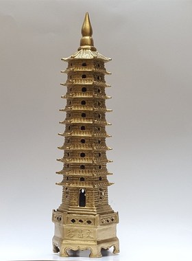 纯铜文昌塔11层十三层十一层七层塔九层J13层文昌塔书房客厅摆件