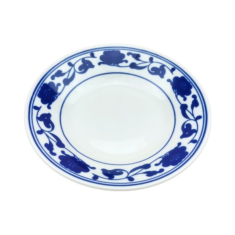 6-10个特价8英寸青花瓷盘子菜A盘家用饭店菜碟子老式怀旧陶瓷汤盘,餐饮具,盘,淘宝优惠券,粉丝福利购,淘宝优惠卷