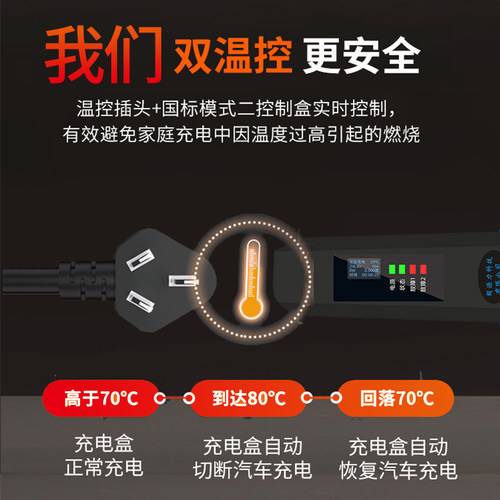适用于欧拉好猫新能源电动汽车充C电枪器桩头便携式免接地配件用