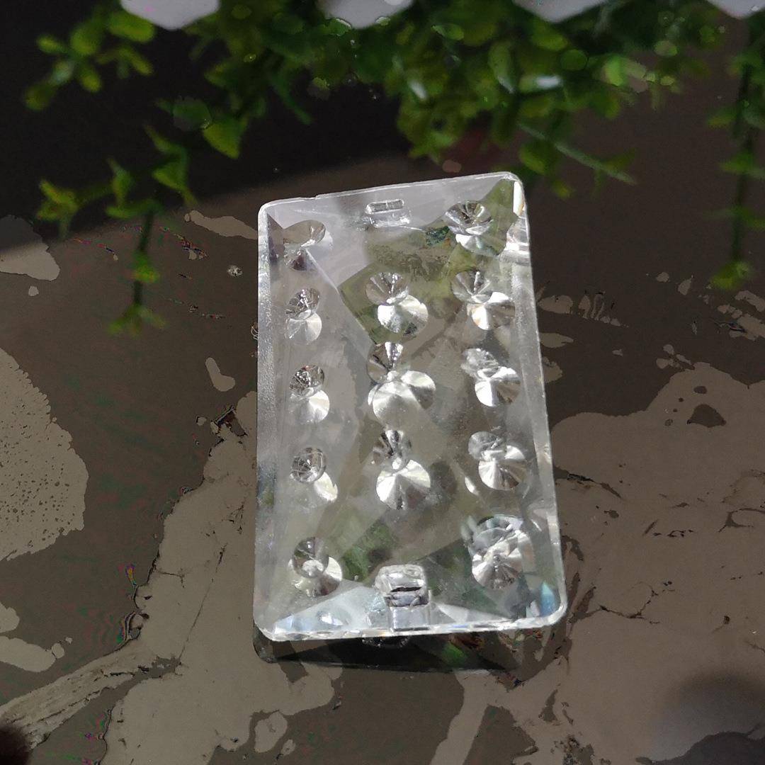 工厂销售30*50雨点长条水晶灯配件灯饰吊坠圣诞婚庆散珠灯吊坠子