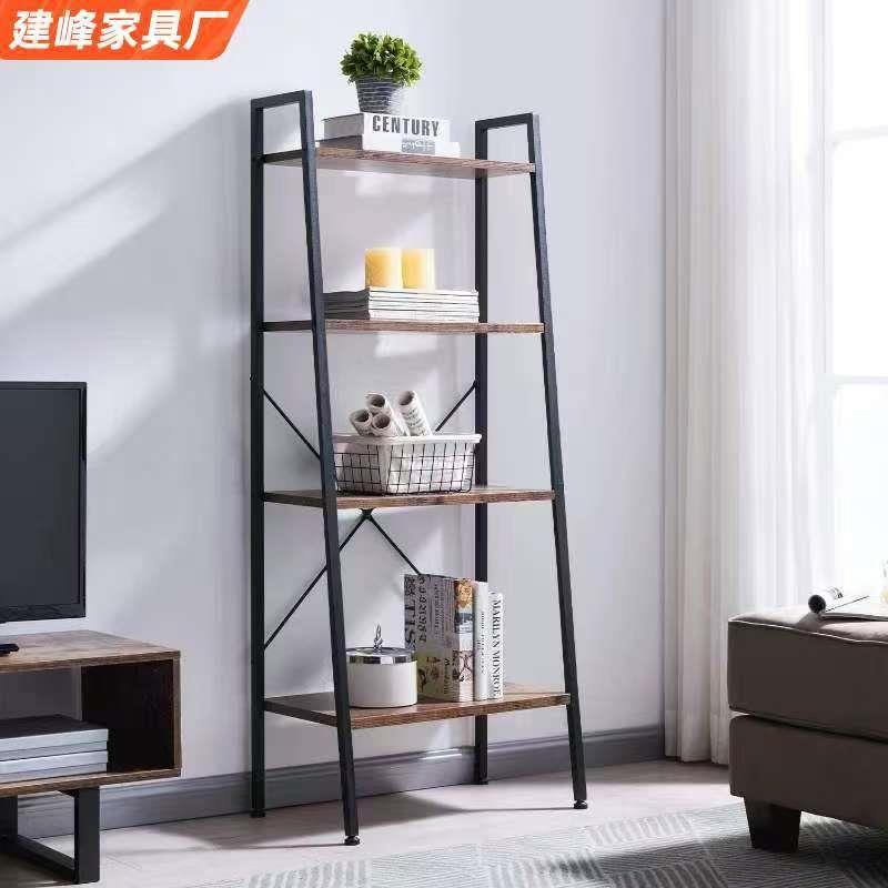 分层梯形置物架厨房落地铁艺储物架家用客厅卧室收纳简易书架厂家