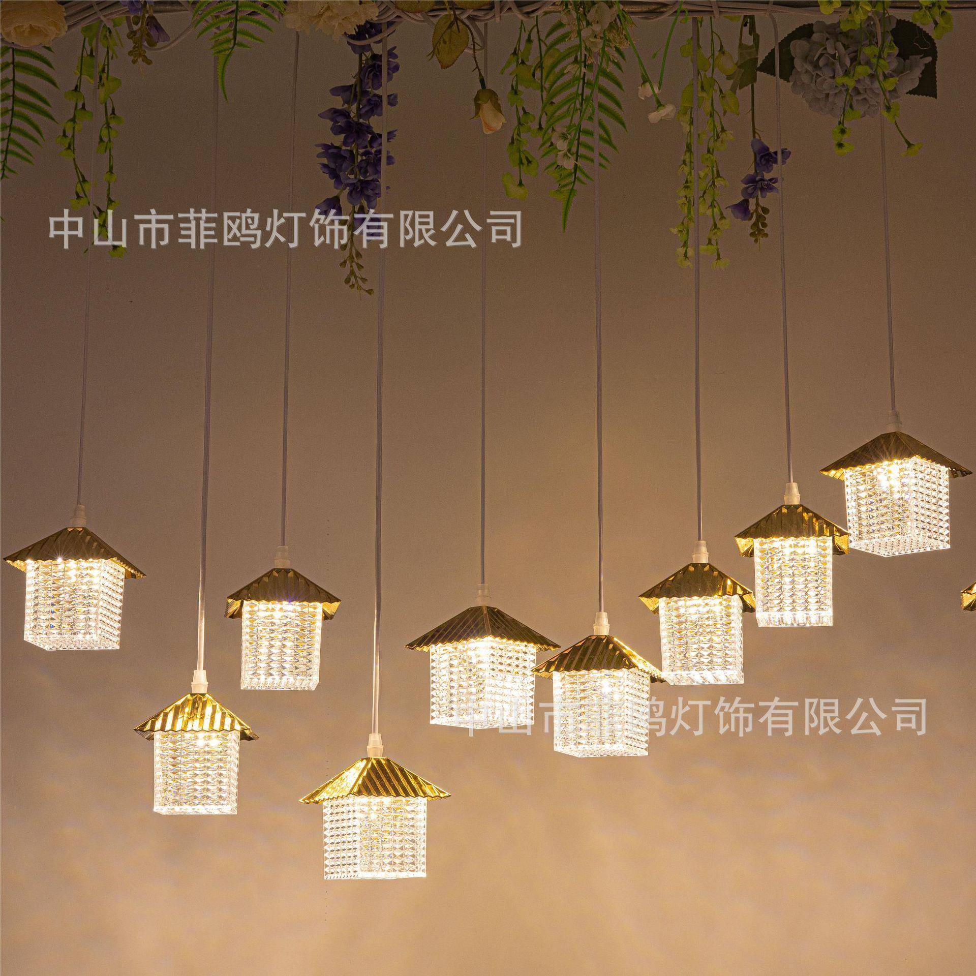 10头鸟巢吊灯森系装饰灯场景氛围灯橱窗装饰婚礼堂布置婚庆装饰灯