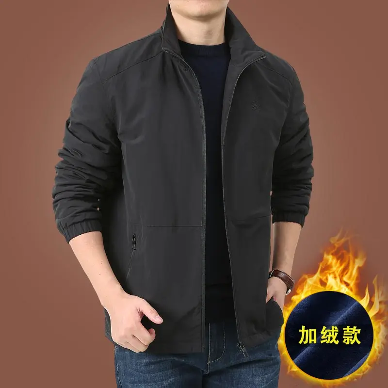 KPB男装秋冬高档夹克外套加绒休闲上衣加厚保暖休闲胖子大码棉服