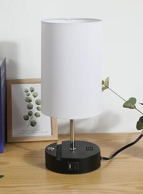 亚马逊爆款USBTypeA+C充电台灯卧室床头灯触摸调光led桌灯