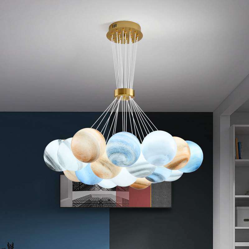 客厅灯星球吊灯北欧创意个性ins设计月球灯简约现代主卧房间灯具,纺织面料/辅料/配套,纺织机械配件,淘宝优惠券,粉丝福利购,淘宝优惠卷