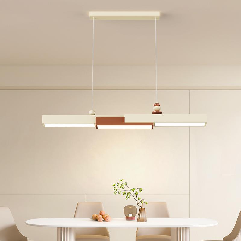 法式奶油风餐厅吊灯现代简约网红设计师一字长条餐桌过道吊灯灯具