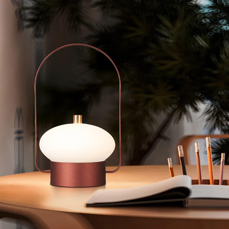 type金属手提小夜灯营地氛围灯书房客厅台灯酒店便携护眼床头灯