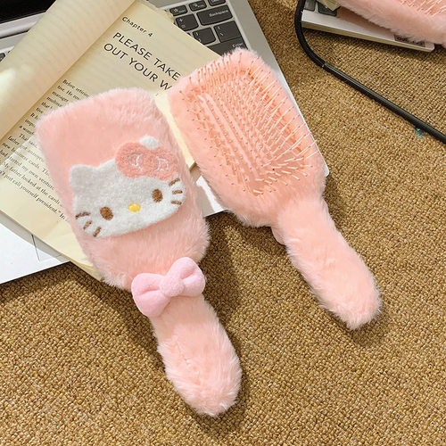 kitty猫毛绒可爱气囊梳子