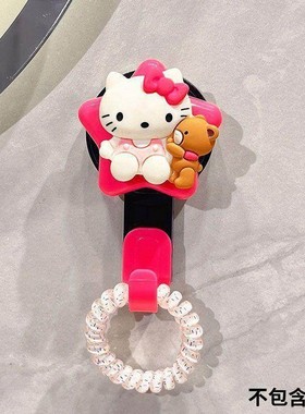 凯蒂猫吸盘挂钩免打孔强力粘胶承重可爱卡通HelloKt厨房无痕粘钩