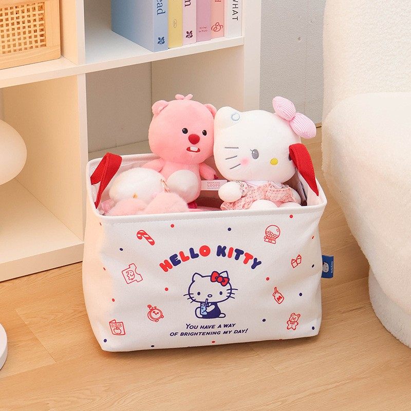 Kitty可爱卡通方形收纳框哈喽kt猫整理大容量卧室客厅置物盒子粉,收纳整理,其他收纳盒,淘宝优惠券,粉丝福利购,淘宝优惠卷