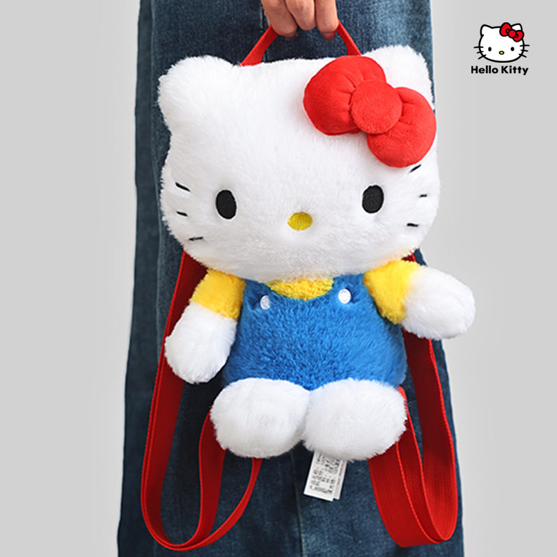 学生kitty猫毛绒公仔双肩包