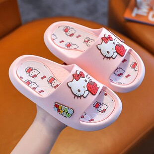凯蒂猫儿童凉拖鞋夏季女童室内洗澡防滑宝宝家居HelloKitty一字拖