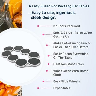 Lazy 旋转托盘 Susan Revolution餐桌旋转饭菜托盘便携式