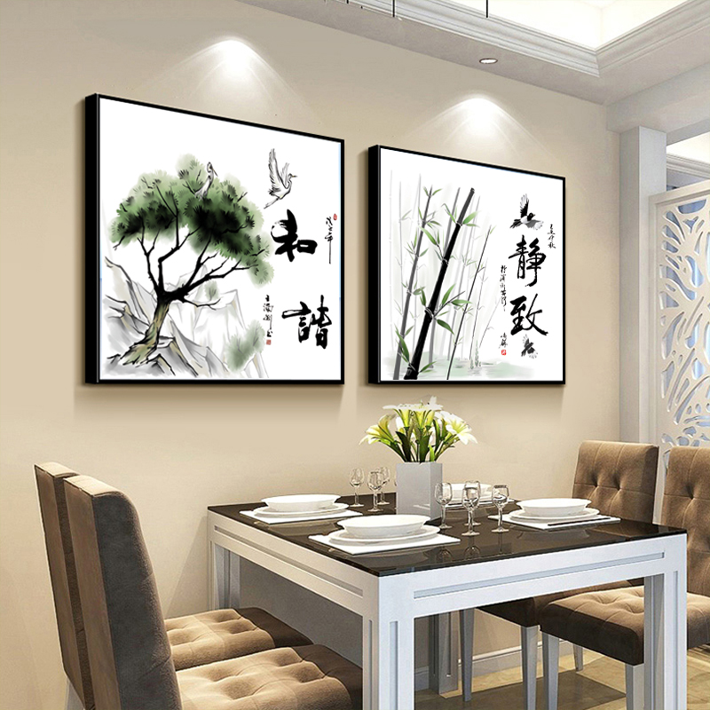 餐厅装饰画饭厅背景墙酒杯水果餐桌厨房背景墙电表Y箱免打孔壁画图片