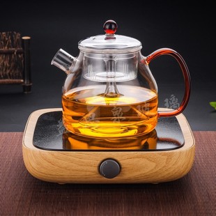 蒸茶壶煮茶壶 耐热玻璃 蒸汽茶壶煮F茶器电陶炉花茶黑茶家用泡茶
