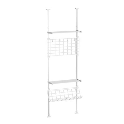 衣帽架入户玄关顶天立地s置物架隔断收纳门后门口挂衣架鞋架一体