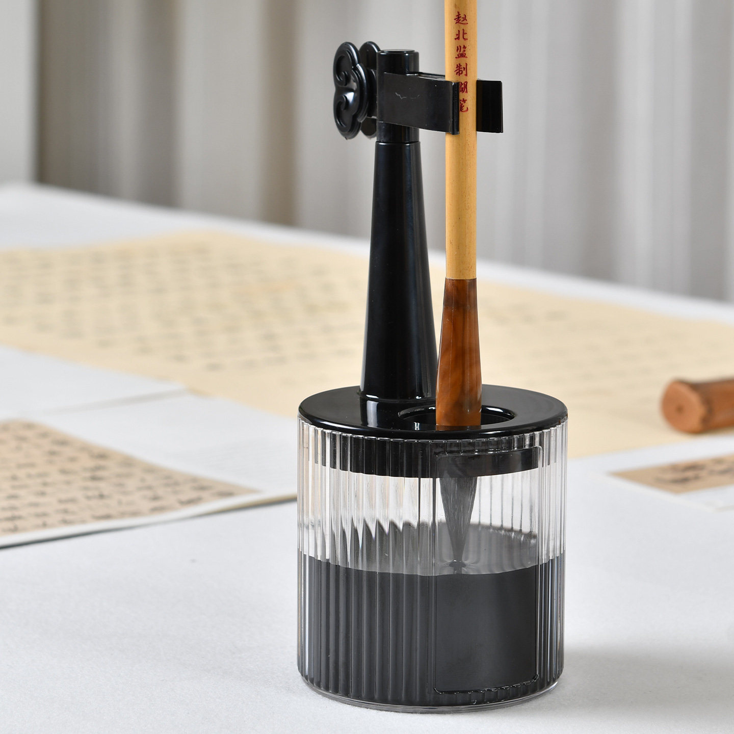 笔挂免洗笔架洗笔器毛笔架展示架书法润笔器保湿多功能创意晾笔架,文具电教/文化用品/商务用品,文房四宝,淘宝优惠券,粉丝福利购,淘宝优惠卷