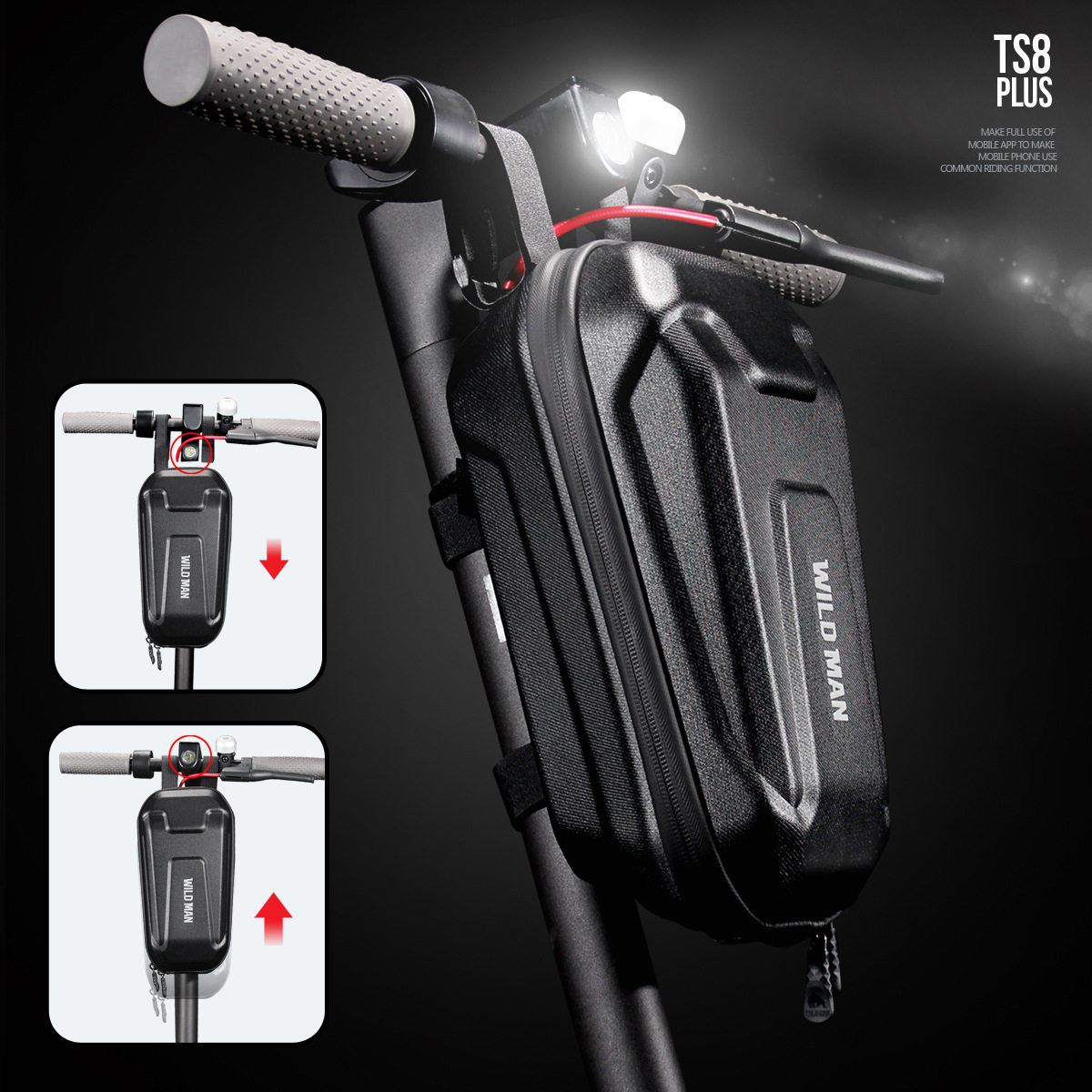 WILD MAN电动滑板车包EVA硬壳收纳电动折叠自行车平衡车头车首包