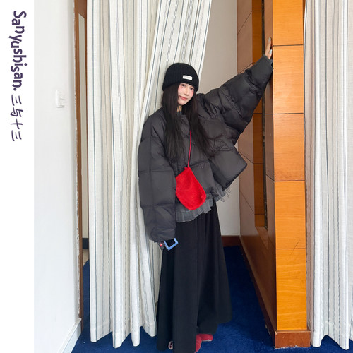 三与十三韩版加厚保暖面包棉服