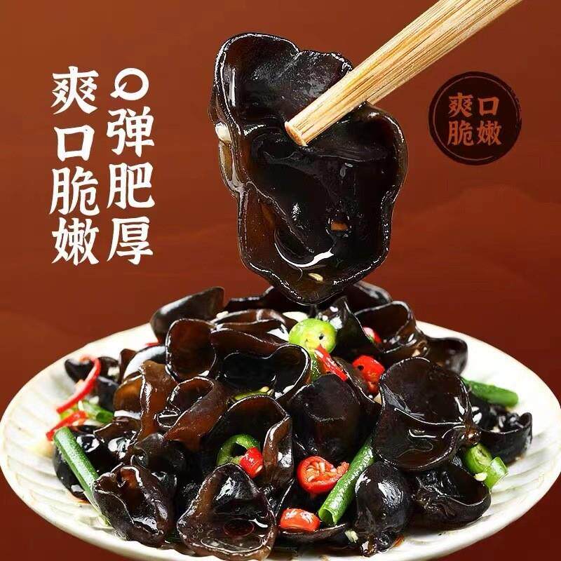 东北特产肉厚木耳500g散装黑木耳秋无J根全干袋装椴木小碗木耳包