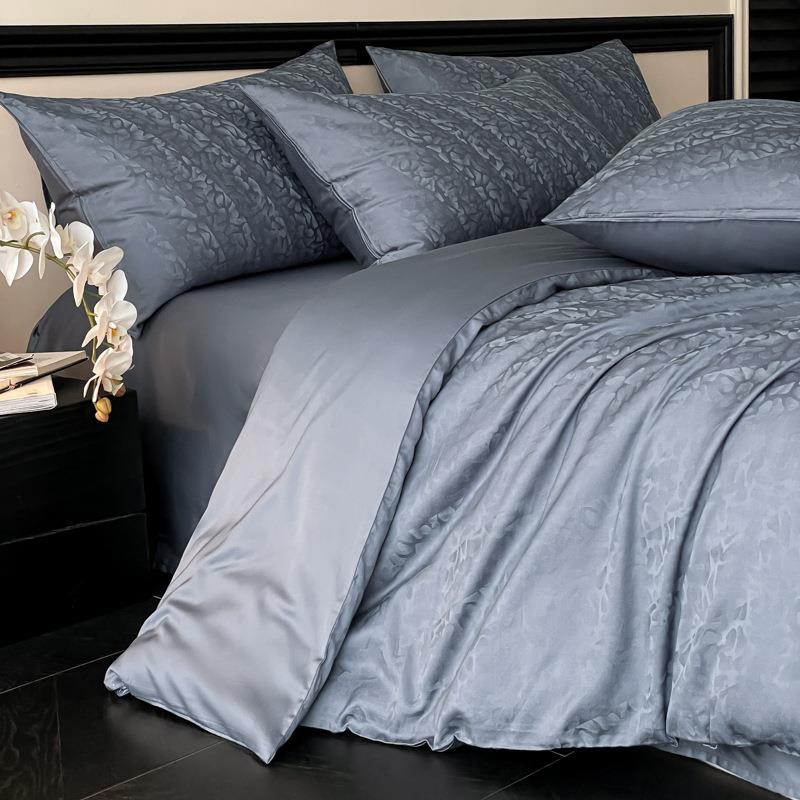 A兰精天丝长绒棉贡缎提618-A类花件套类轻奢棉床单纯棉被套全床上