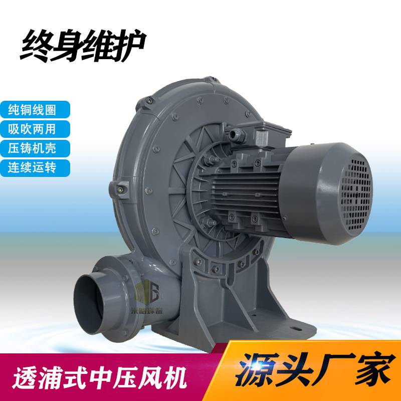 透浦中压11kw用于包装机械中压风机 吸羽绒抽真空风机玻璃清洗机