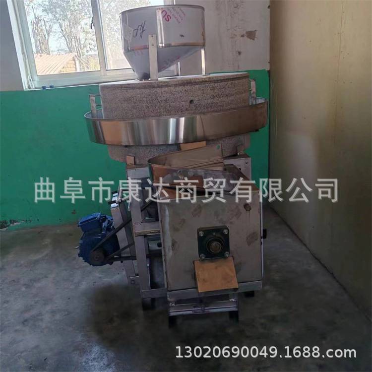 研磨豆浆米浆石磨设备谷糠分离全面粉机器 小型80石磨机 磨小麦粉