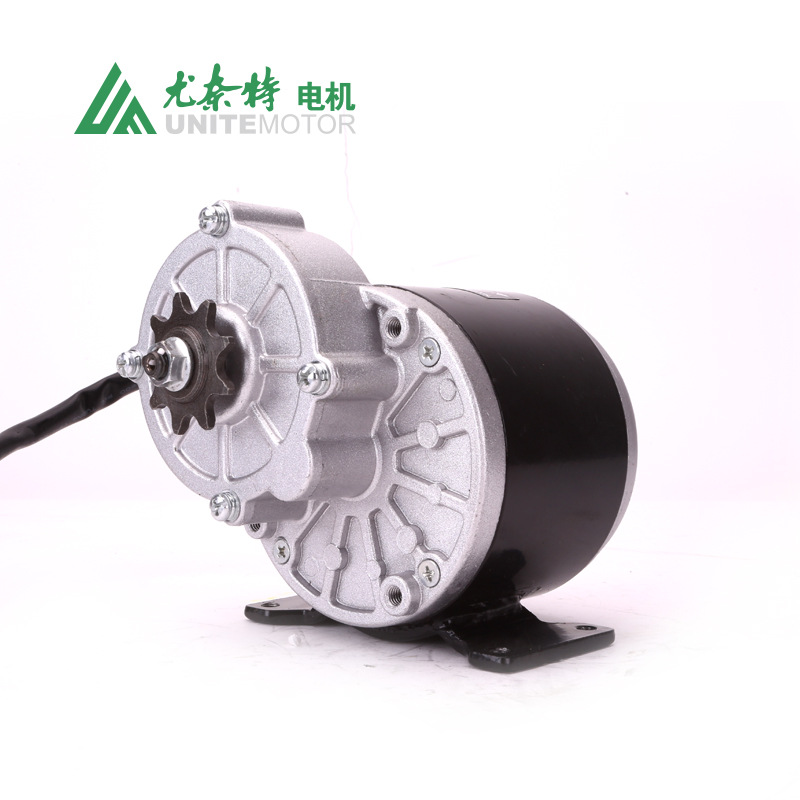 尤奈特电机永磁直流减速有刷电机农机发电机250W24V36V MY1016Z2