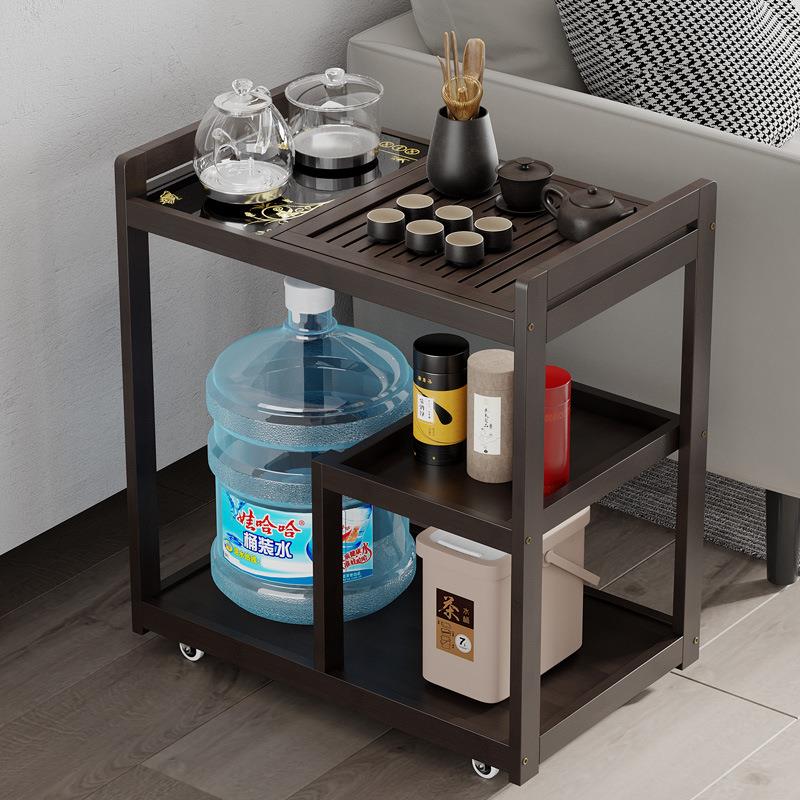 M$KYM$KY移动小茶桌家用茶台实木茶边几茶车茶盘烧水壶一体茶水柜